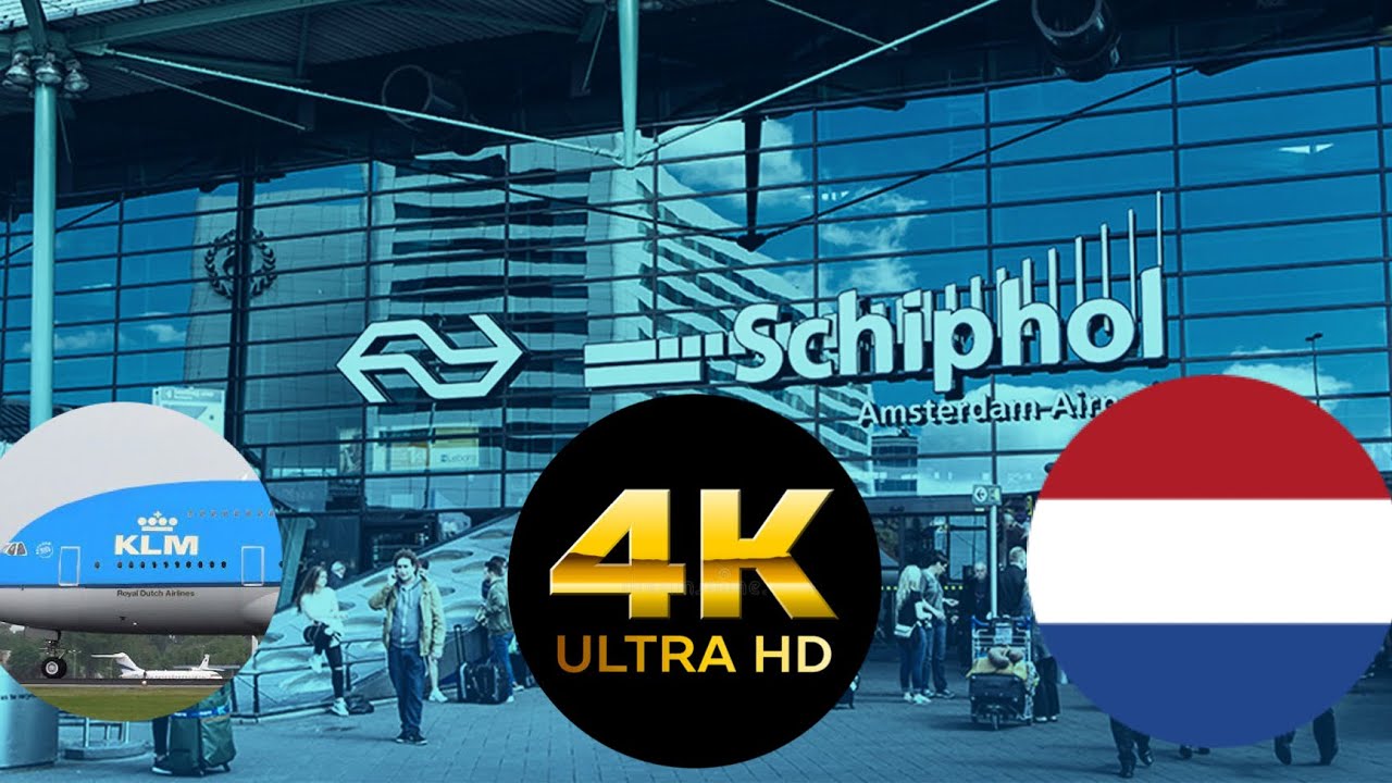 Amsterdam, Niederlande | Flughafen Schiphol Amsterdam | Flughafen-Spaziergang 4K