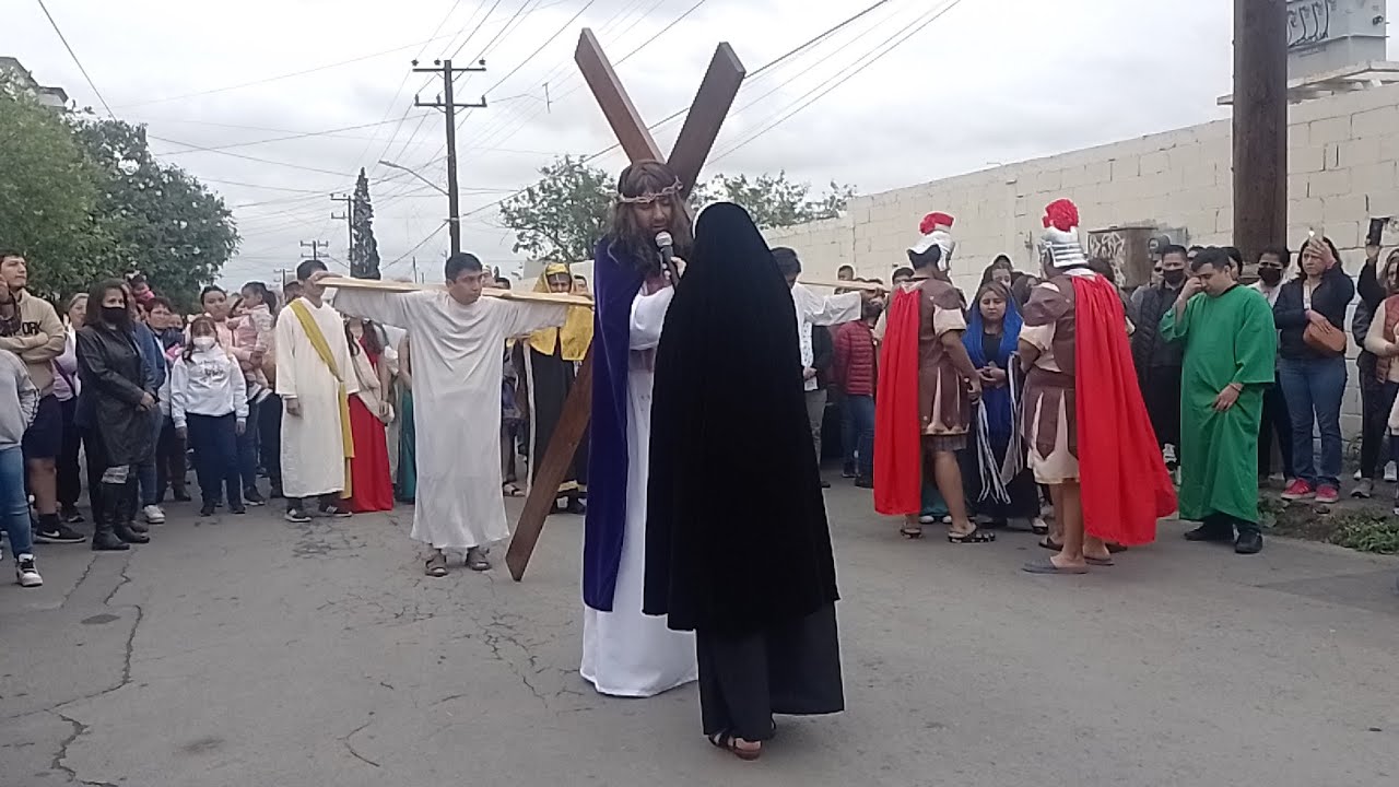 3ra 4ta y 5ta estación viacrucis viviente viernes santo