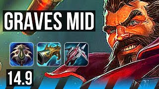 GRAVES vs AKALI (MID) | 71% winrate, 5k comeback, Dominating | NA Master | 14.9