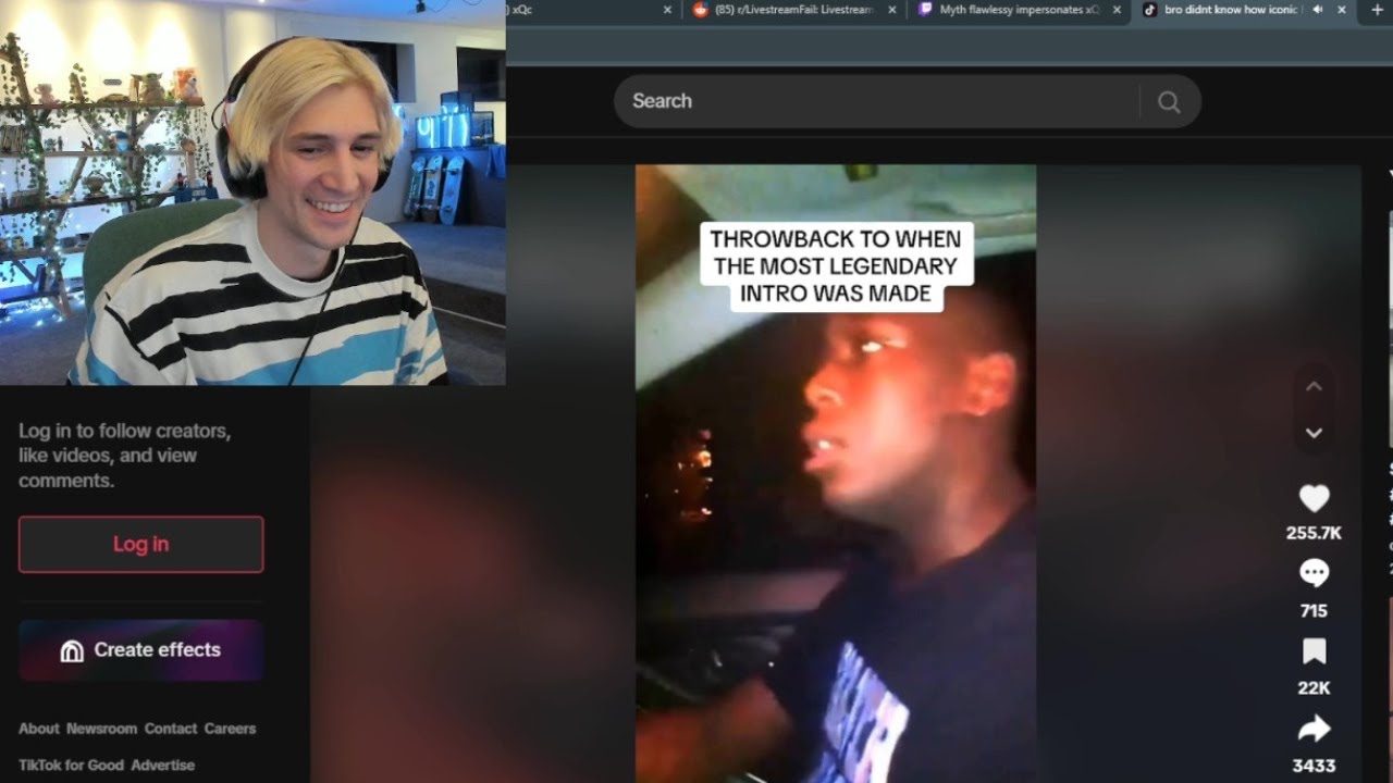 xQc reacts to The Most Legendary Intro Ever - YouTube