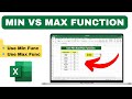 How to Use Min & Max Function In Excel