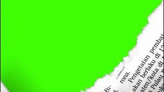 Torn Paper Transition 07 Green Screen (Kertas Sobek)