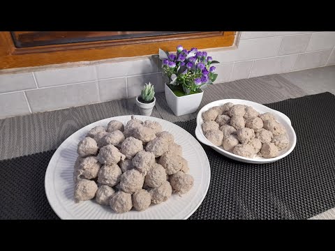 Bakso Sapi Tanpa Blender