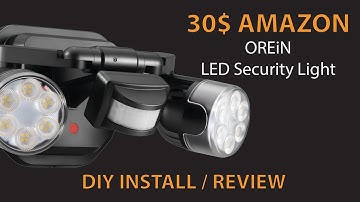 Cheap Amazon LED security flood light - install and review OREiN (DIY, How to)