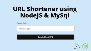 Create URL Shortener App using HTML, CSS, JavaScript, NodeJS & MySQL | Demo
