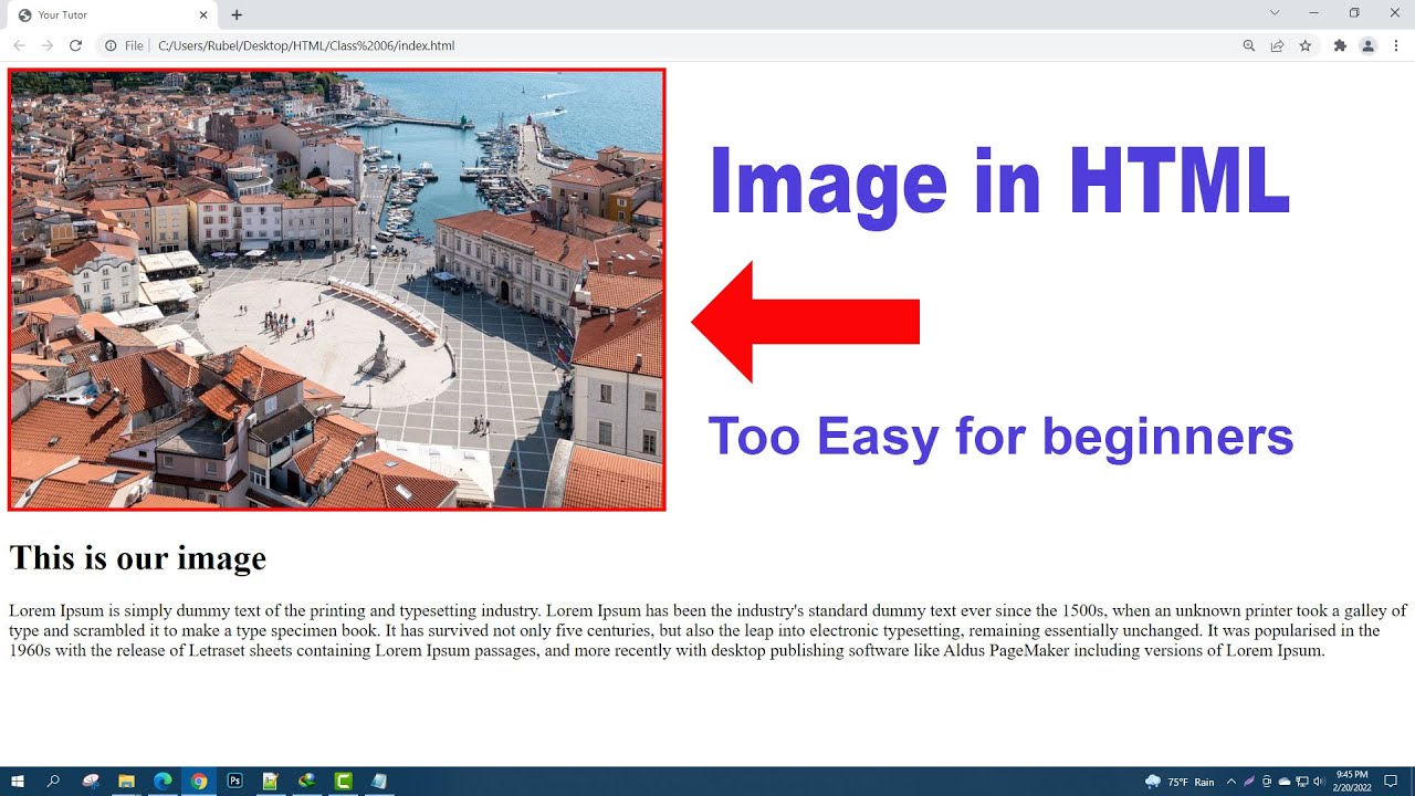 how to insert image into html & css - Part 02 | image in html from ...