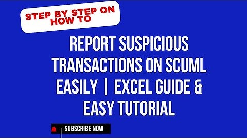 How to Report Transactions on SCUML: Step-by-Step Guide with Excel Templates