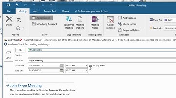 MQT - Setup a Skype Meeting
