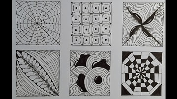 12 Easy Zentangle Patterns for Beginners | Part 2 🖊️✨