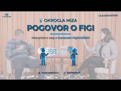 Pogovor o Figi - Maturitetni esej z Goranom Vojnovićem