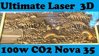 The Ultimate Laser 3D HOW TO Image engraving with a 100w CO2 Nova 35 Thunder Laser