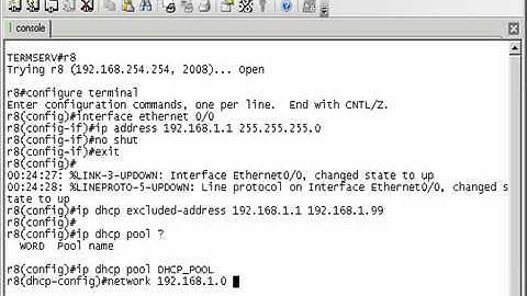 Configuring a DHCP Server on a Cisco Router