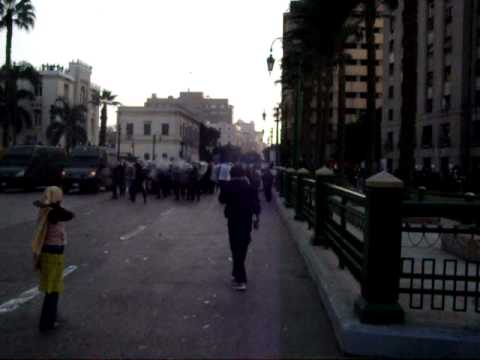 Chasing the Egyptian riot police