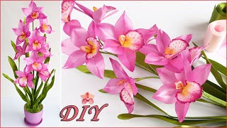 😍Орхидея Цимбидиум из лент своими руками на Подарок 🤩 Ribbon Flowers DIY