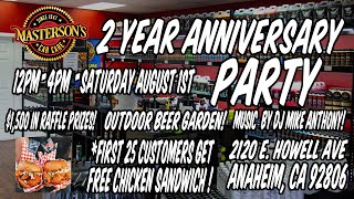 Masterson's Car Care Factory Store 2-Year Anniversary Party - Saturday August 1st!