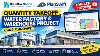 PlanSwift Quantity Takeoff Tutorial | Complete Water Factory & Warehouse Takeoff + BOQ screenshot 5