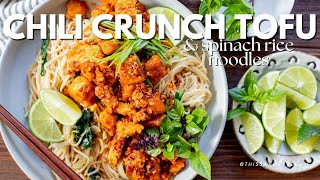 Chili Crunch Tofu & Spinach Rice Noodles | This Savory Vegan by This Savory Vegan 582 views 1 month ago 1 minute, 32 seconds