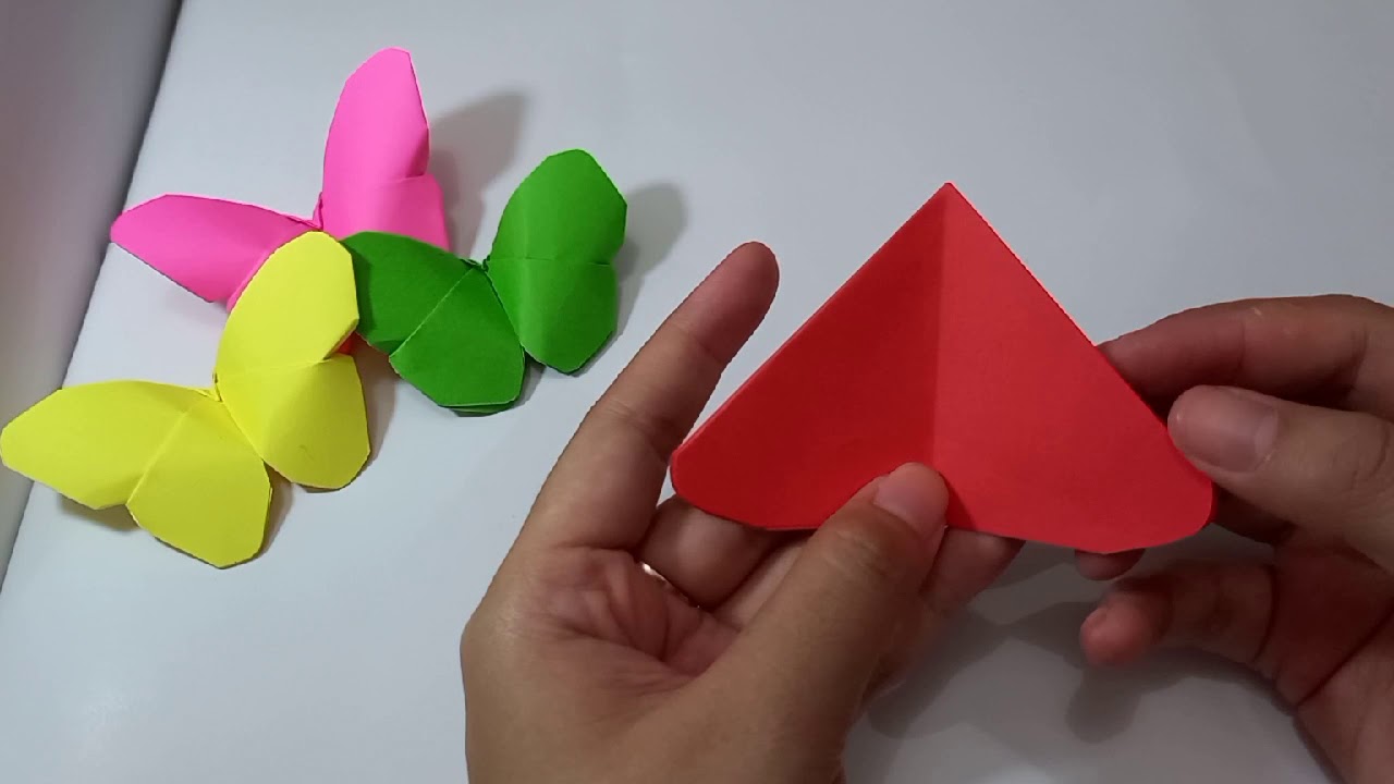 CARA MEMBUAT ORIGAMI KUPU-KUPU 