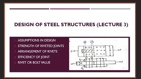 Strength of Riveted Joints Lecture 3| Lap & Double cover butt joint | Design of Steel Structures