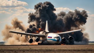 13 Minutes Ago! Russian IL-96 Plane Carrying Russian President and Ministers Explodes in Kharkiv sky