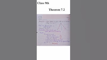 theorem 7.2 class 9th | class 9th theorem 7.2 #triangle #maths #shorts