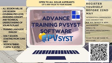 #PVsyst Software Training for #Solar PV Plant Designing