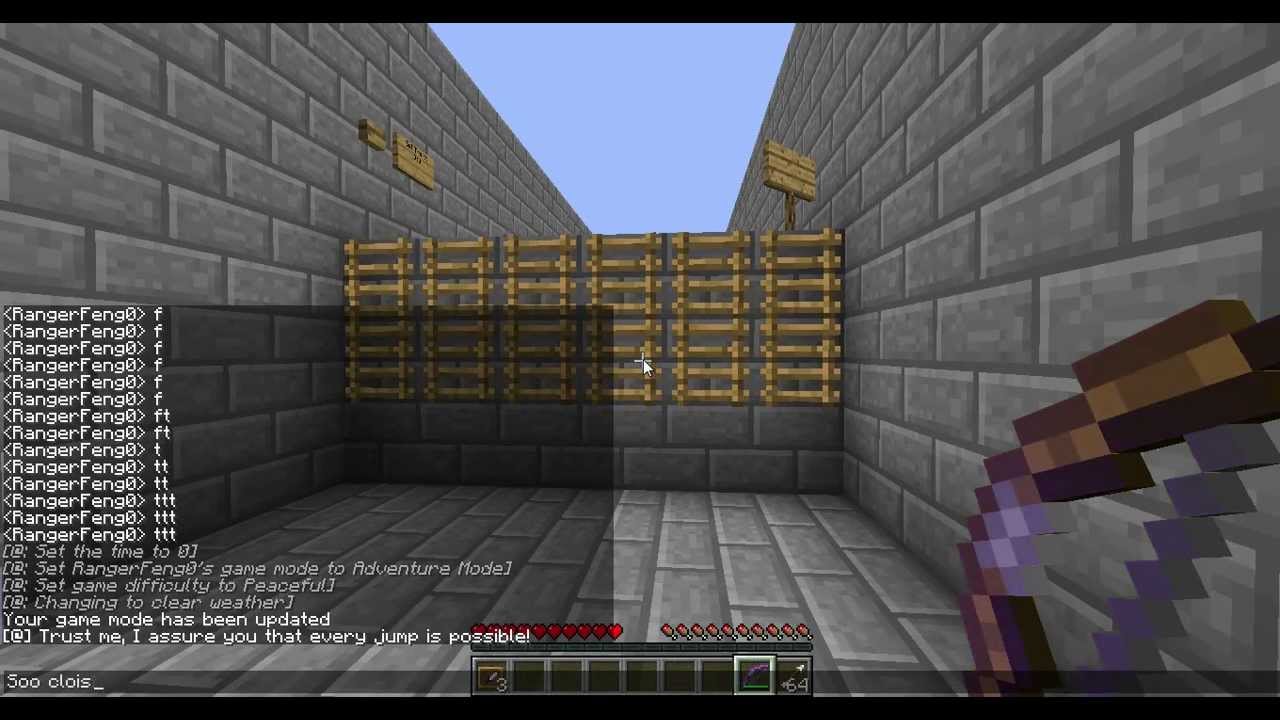 Minecraft Bow Punch Parkour - YouTube