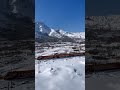 The saffron #VandeBharatExpress Passing through the Banihal valley of #JammuAndKashmir. #Railway