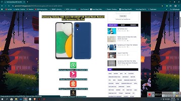 Samsung Galaxy A03 Core SM A032F U8 Dead Boot Restart Fix Firmware File Pac #firmware #flashfile