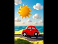 Tiny Red Car Road Trip Relaxing Summer Animation