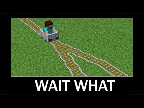 Minecraft wait what meme part 1 Crazy Rails
