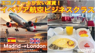 【✈️イベリア航空ビジネスでロンドンへFly】エコノミーより安いプロモ料金❗️マドリード空港ベラスケスラウンジで優雅に朝食😋