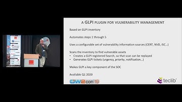 OW2con19 Latest Trends of the GLPI Project: Automation, Cybersecurity & Green IT - François Dechelle