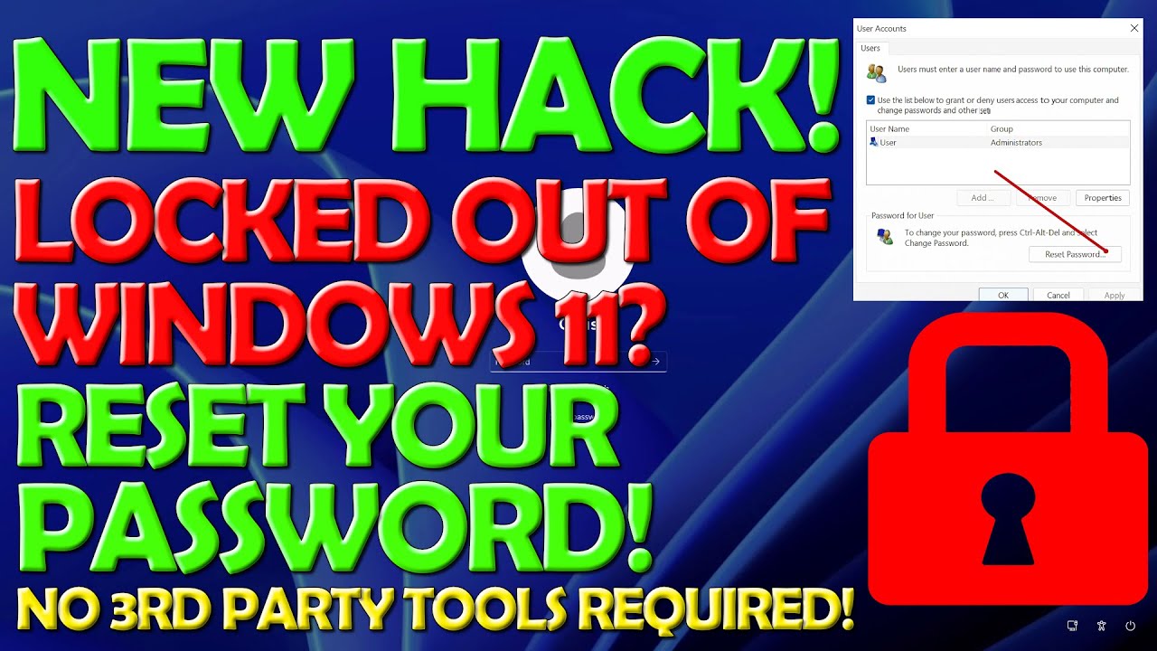 New for 2026 Windows 11 Reset Password Hack! - YouTube