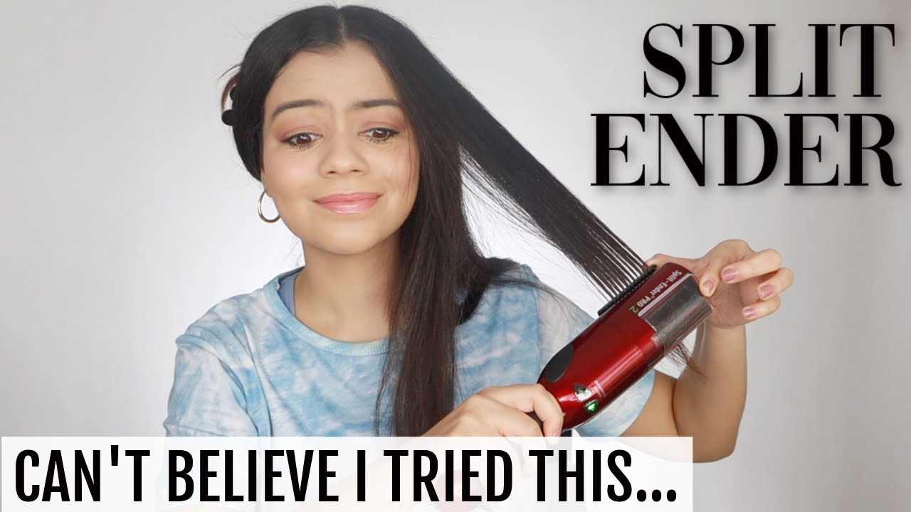 testing the viral split end trimmer