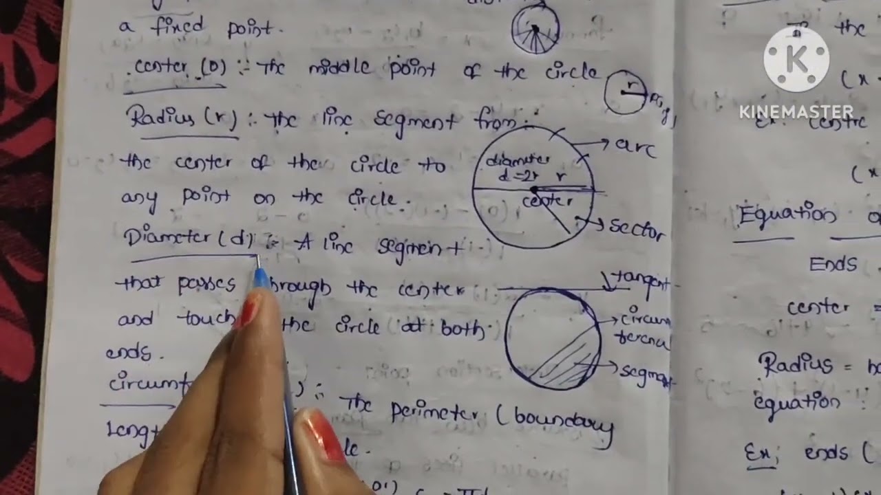 Define circle | mathematics | parameters of circle