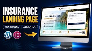 Insurance Landing Page Design in WordPress Elementor | Website Showcase
