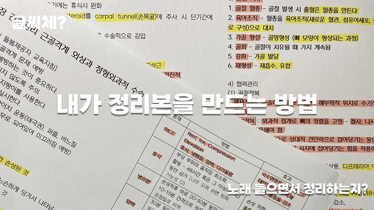 SUB) #16 간호학과 노트정리 방법 | 글씨체, 폰트 | 아이패드 정리 | 노트북으로 정리
