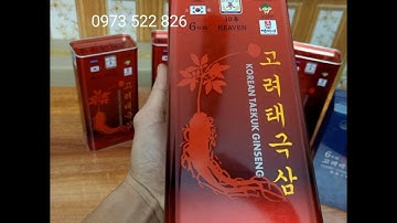 Thiên sâm củ khô Chính Phủhủ Hàn Quốc 300 gram ( 10 củ)