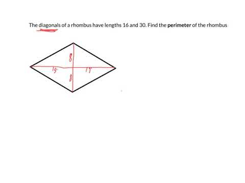 Finding perimeter of rhombus given diagonals