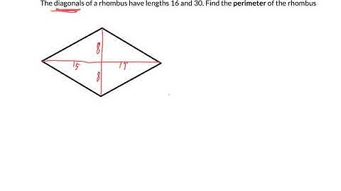 Finding perimeter of rhombus given diagonals