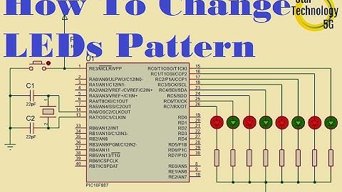 Microcontroller PIC16F887 Video 11 How To Change LEDs Pattern