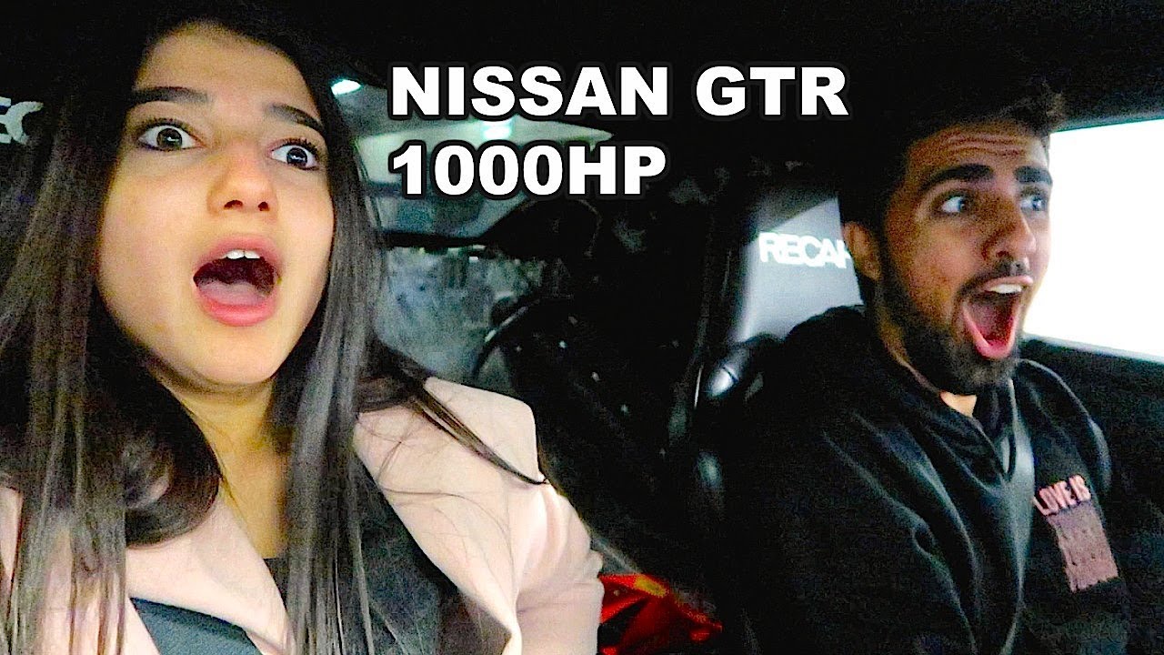 CUTE GIRL REACTS TO 1000HP NISSAN GTR !!!