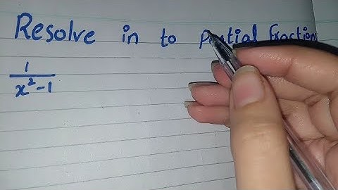 Resolve in to Partial Fraction 1/x^2-1 (1/x2-1)