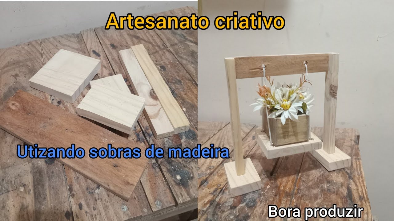 Como fazer uma renda extra fazendo artesanato criativo, ideias simples c/sobras de madeira 