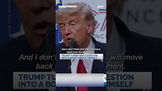 WHAT? Trump turns war question into a boast about himself