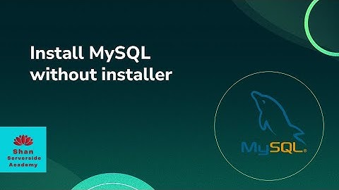 How to install MySQL without using installer in Windows