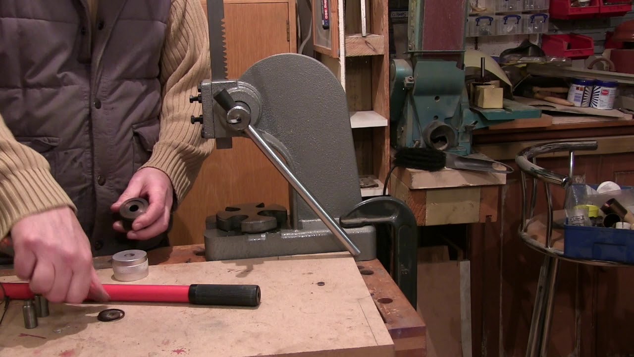 Unboxing and using a 1 Ton Arbor press for coin ring making YouTube