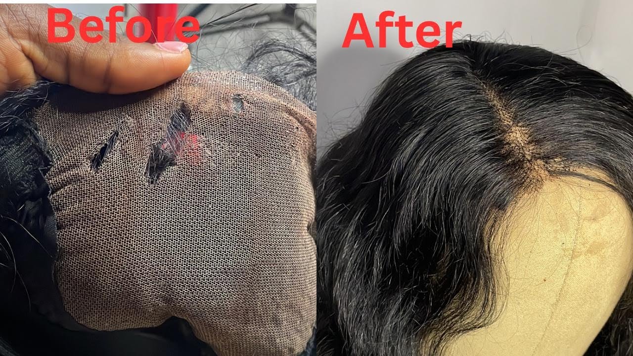 FAST AND EASY: HOW TO FIX A TORN LACE CLOSURE OR FRONTAL - YouTube