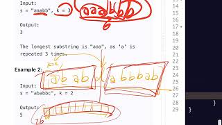 LeetCode 395. Longest Substring with At Least K Repeating Characters | Java | Divide and Conquer - 2